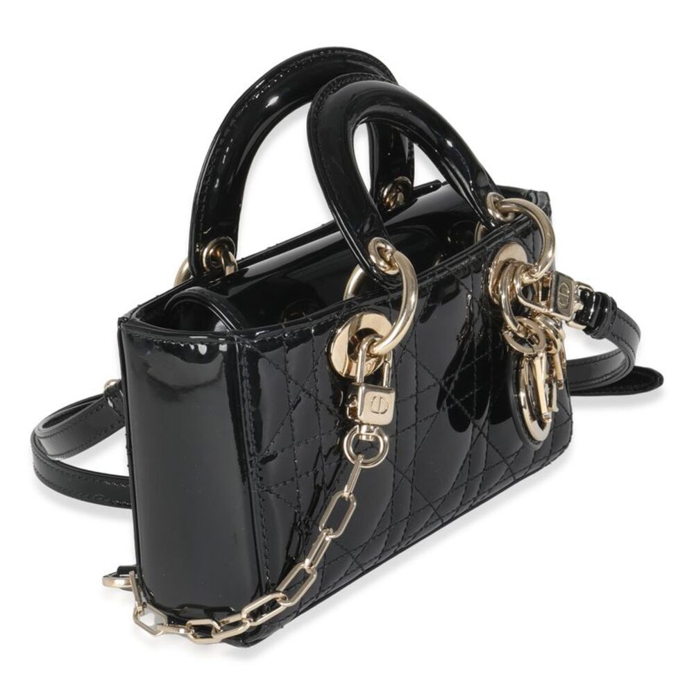 Christian Dior Black Patent Cannage Micro D-Joy - Picture 4 of 7